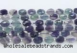 CFL1234 15.5 inches 8*10mm faceted oval fluorite beads