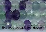 CFL1240 15 inches 5*6mm faceted rondelle fluorite beads