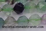 CFL1409 15.5 inches 12mm faceted nuggets fluorite gemstone beads