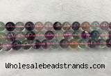 CFL1483 15.5 inches 10mm round rainbow fluorite gemstone beads