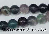 CFL152 15.5 inches 10mm round natural fluorite gemstone beads wholesale