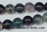 CFL153 15.5 inches 12mm round natural fluorite gemstone beads wholesale