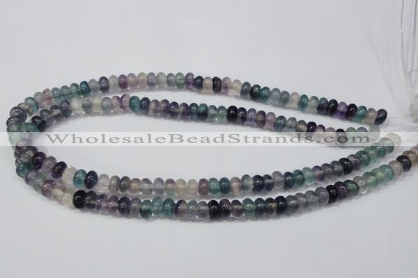 CFL156 15.5 inches 5*8mm rondelle natural fluorite gemstone beads