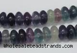 CFL157 15.5 inches 6*10mm rondelle natural fluorite gemstone beads