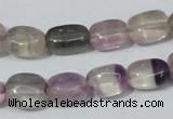 CFL162 15.5 inches 9*13mm nugget natural fluorite beads wholesale