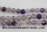 CFL201 15.5 inches 6mm round purple fluorite gemstone beads wholesale