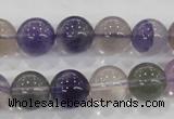 CFL204 15.5 inches 12mm round purple fluorite gemstone beads wholesale