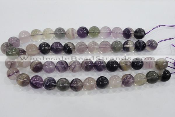 CFL206 15.5 inches 16mm round purple fluorite gemstone beads wholesale