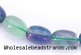 CFL25 A- grade 10*14mm egg-shaped natural fluorite gemstone bead