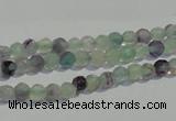 CFL250 15.5 inches 4mm faceted round natural fluorite beads