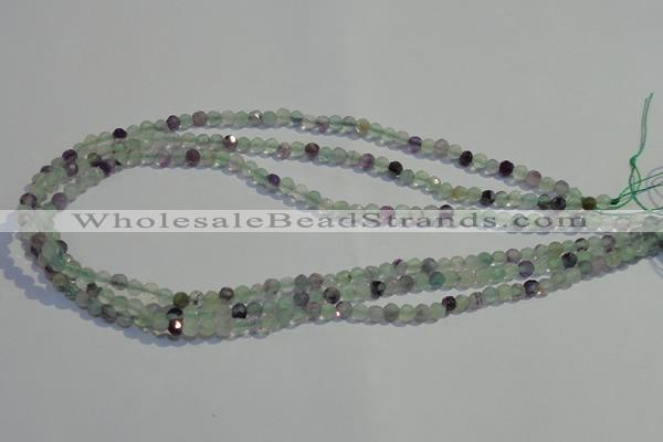 CFL250 15.5 inches 4mm faceted round natural fluorite beads