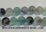 CFL252 15.5 inches 8mm faceted round natural fluorite beads