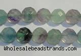 CFL253 15.5 inches 10mm faceted round natural fluorite beads