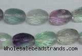 CFL307 15.5 inches 10*14mm faceted rice natural fluorite beads