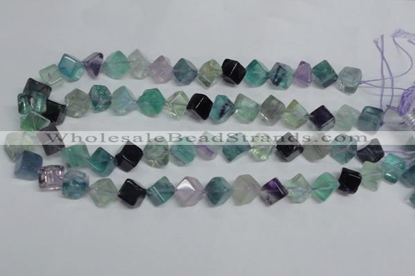 CFL311 15.5 inches 10*10mm cube natural fluorite beads