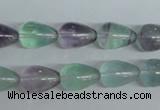 CFL327 15.5 inches 6*10mm teardrop natural fluorite beads