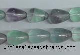 CFL328 15.5 inches 8*14mm teardrop natural fluorite beads