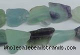 CFL333 15.5 inches 12*18mm nugget natural fluorite beads wholesale