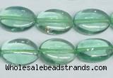 CFL336 15.5 inches 13*18mm oval natural green fluorite beads