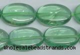 CFL337 15.5 inches 18*25mm oval natural green fluorite beads