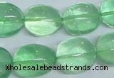 CFL340 15.5 inches 15*20mm nugget natural green fluorite beads