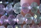 CFL415 15.5 inches 6*8mm faceted rondelle fluorite gemstone beads