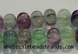 CFL468 15.5 inches 10*14mm pumpkin natural fluorite beads