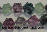 CFL482 15.5 inches 10*10mm carved cube natural fluorite beads