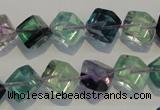 CFL485 15.5 inches 8*8mm cube natural fluorite beads