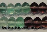 CFL562 15.5 inches 6*8mm rondelle fluorite gemstone beads wholesale