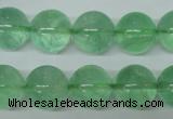 CFL605 15.5 inches 14mm round AB grade green fluorite beads wholesale