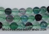 CFL62 15.5 inches 8mm faceted round A grade natural fluorite beads