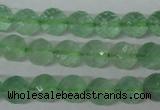 CFL623 15.5 inches 10mm faceted round green fluorite beads wholesale