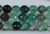 CFL63 15.5 inches 10mm faceted round A grade natural fluorite beads