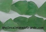 CFL658 15.5 inches 12*18mm - 15*25mm nuggets matte green fluorite beads