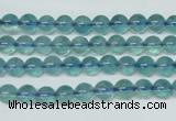 CFL661 15.5 inches 6mm round AB grade blue fluorite beads wholesale