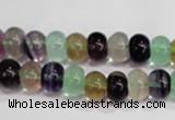 CFL761 15.5 inches 5*8mm rondelle rainbow fluorite gemstone beads