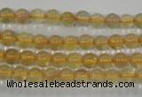 CFL800 15.5 inches 4mm round yellow fluorite gemstone beads