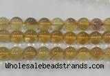 CFL801 15.5 inches 6mm round yellow fluorite gemstone beads