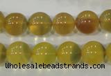 CFL804 15.5 inches 12mm round yellow fluorite gemstone beads