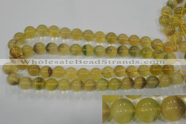 CFL805 15.5 inches 14mm round yellow fluorite gemstone beads