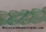 CFL860 15.5 inches 8*12mm teardrop green fluorite gemstone beads