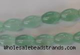 CFL862 15.5 inches 8*12mm rice green fluorite gemstone beads