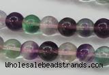 CFL903 15.5 inches 7mm round rainbow fluorite gemstone beads