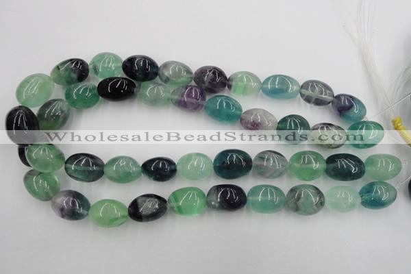 CFL953 15.5 inches 15*20mm nuggets natural fluorite beads wholesale