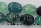 CFL954 15.5 inches 18*22mm nuggets natural fluorite beads wholesale