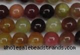 CFW102 15.5 inches 8mm round flower jade gemstone beads