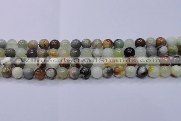 CFW14 15.5 inches 10mm round flower jade beads wholesale