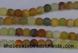 CFW200 15.5 inches 4mm round matte flower jade beads wholesale