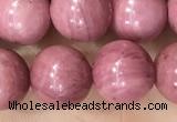 CFW52 15.5 inches 8mm round natural pink wooden jasper beads